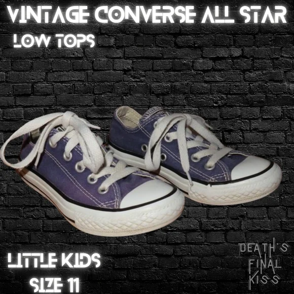 Converse All Star black mono & blue canvas low top sneakers shoes 11 - Picture 9 of 14